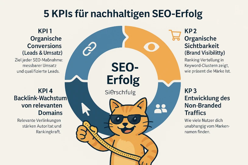 Die 5 wichtigsten KPIs für SEO-Erfolg Messung.