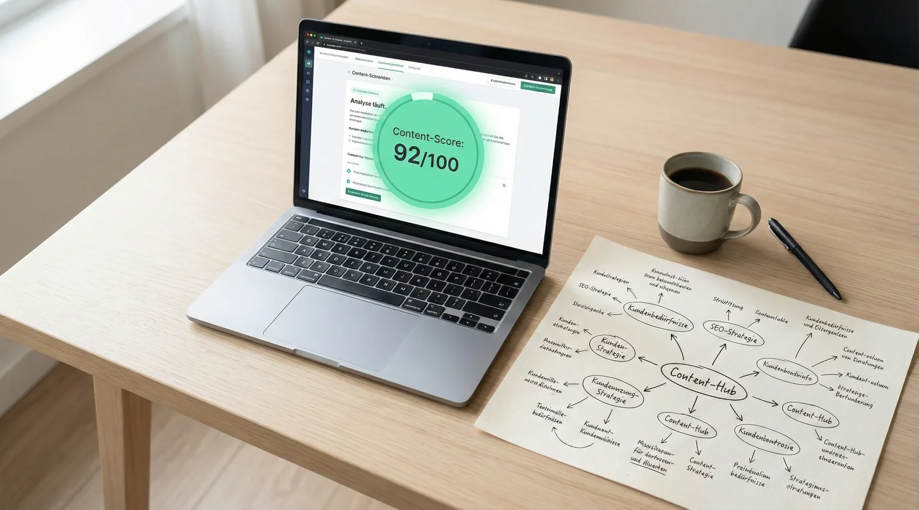 Content Score vs Semantieches Content Cluster viduelle dargestellt